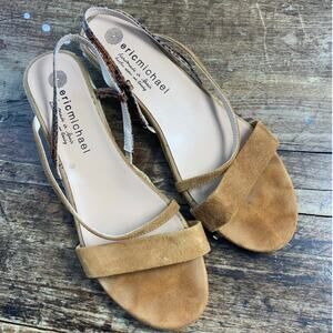 Eric Michael Betsy Low Wedge‎ Sandal Women Size 40